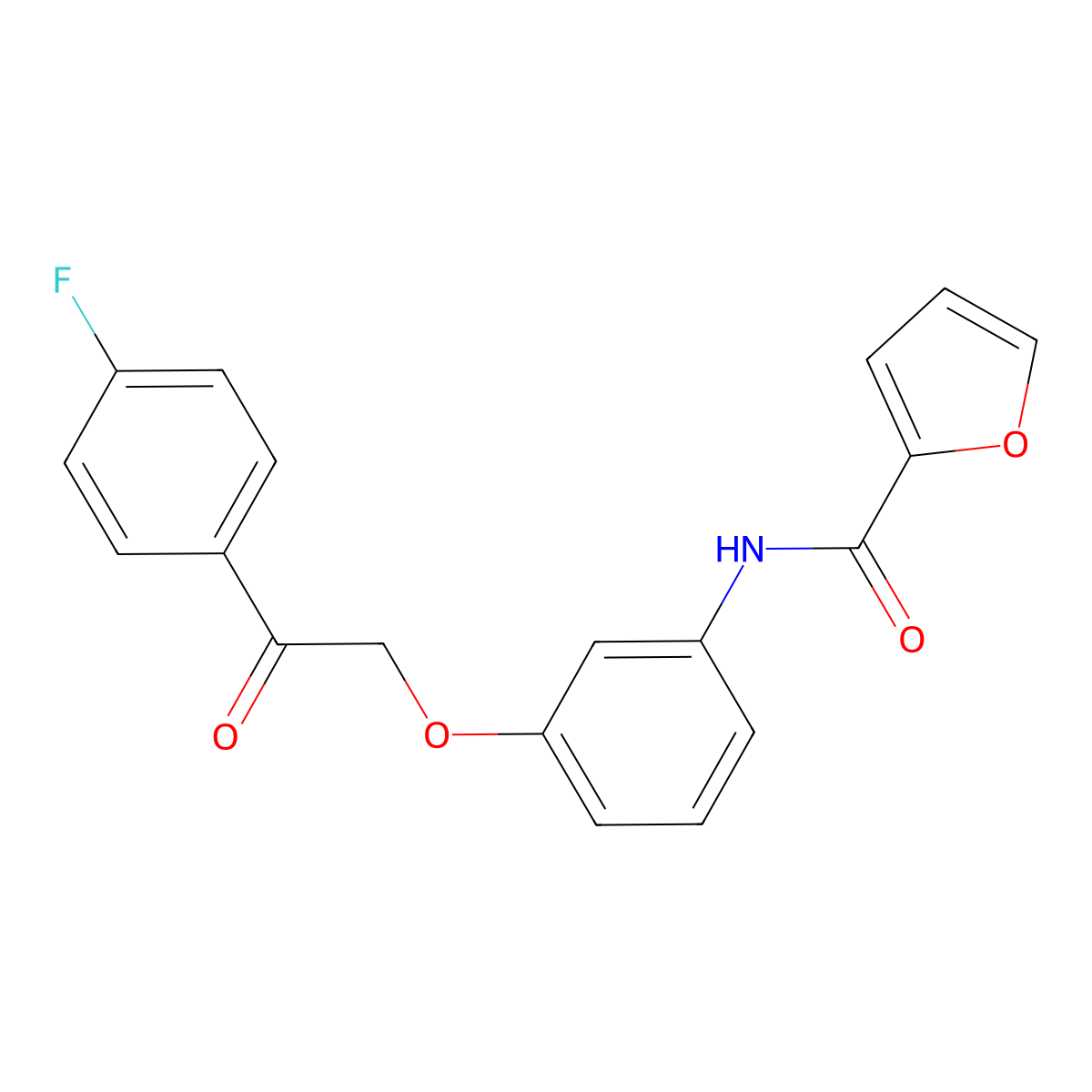 N-{3-[2-(4-fluorophenyl)-2-oxoethoxy]phenyl}-2-furamide molecular structure, CAS 689743-33-7