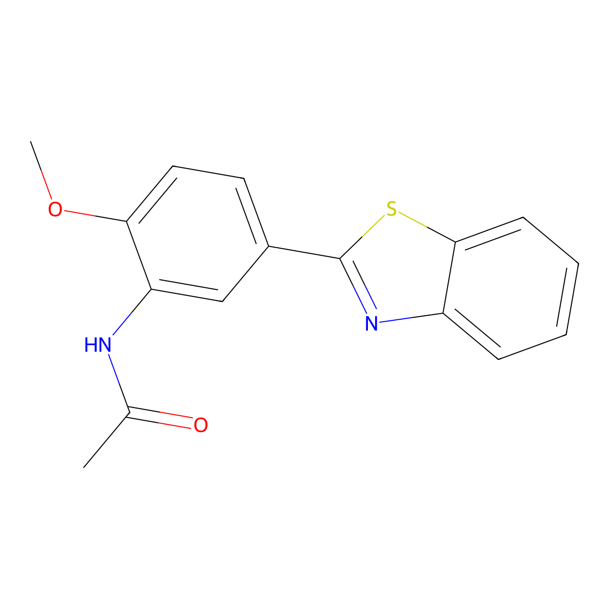N-[5-(1,3-benzothiazol-2-yl)-2-methoxyphenyl]acetamide molecular structure, CAS 689744-93-2