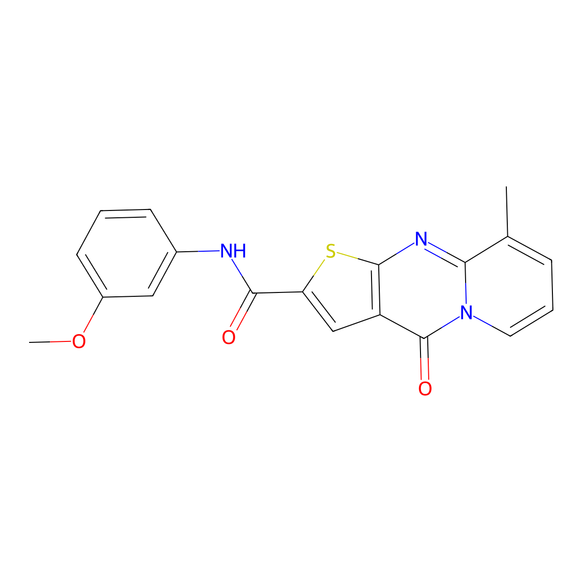 N-(3-methoxyphenyl)-9-methyl-4-oxo-4H-pyrido[1,2-a]thieno[2,3-d]pyrimidine-2-carboxamide molecular structure, CAS 689745-77-5