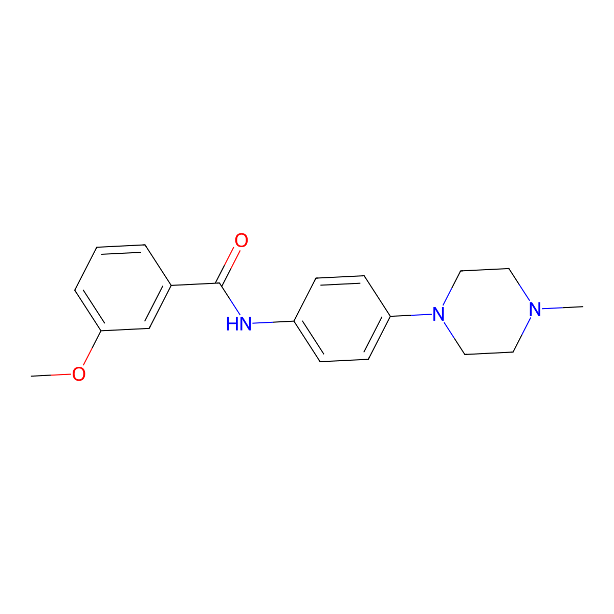 3-methoxy-N-[4-(4-methylpiperazin-1-yl)phenyl]benzamide molecular structure, CAS 689746-67-6