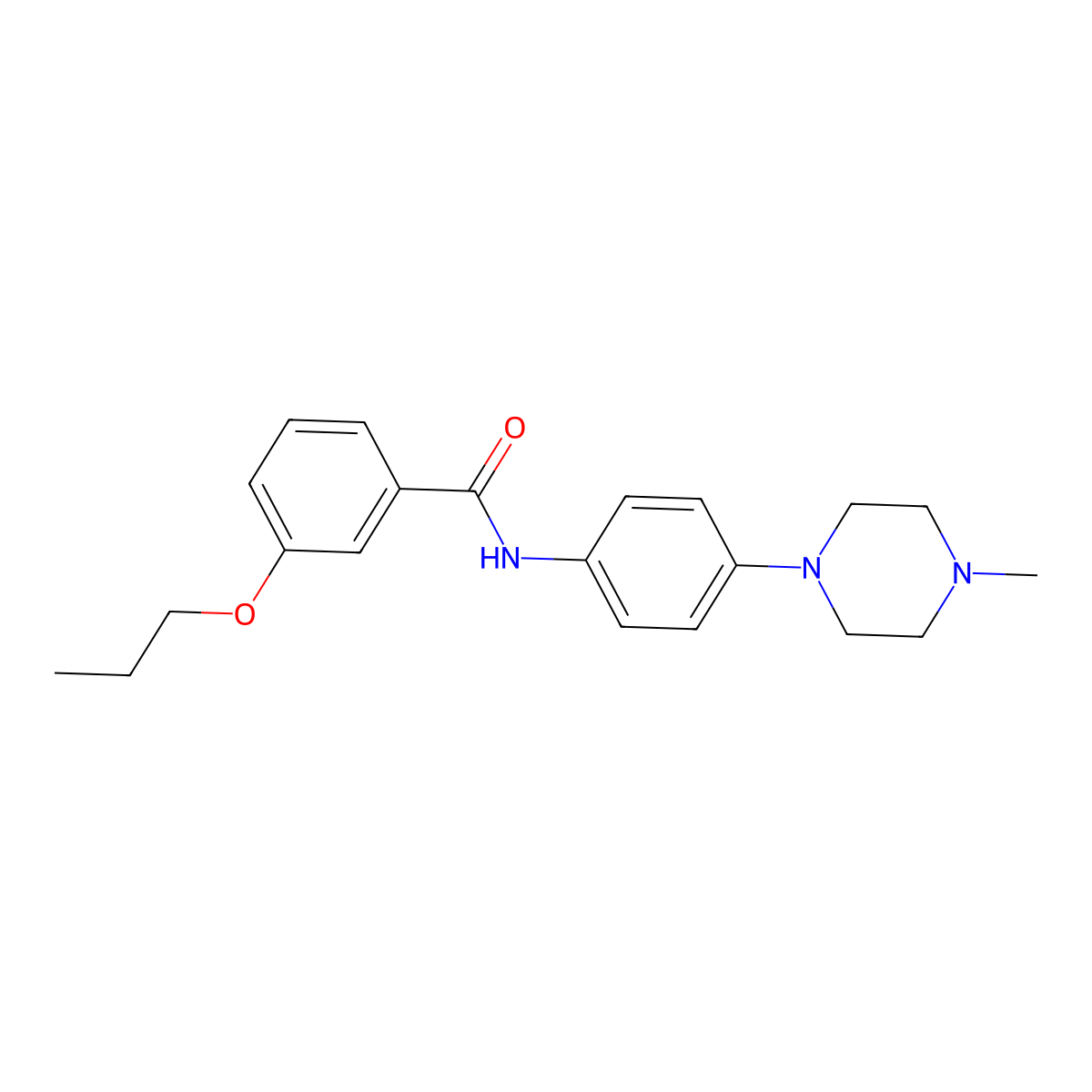 N-[4-(4-methylpiperazin-1-yl)phenyl]-3-propoxybenzamide molecular structure, CAS 689746-73-4