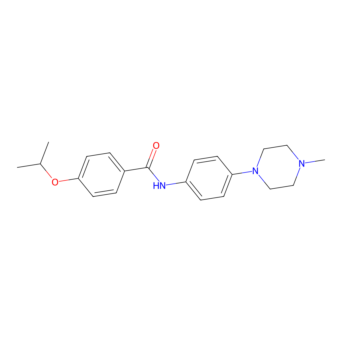 N-[4-(4-methylpiperazin-1-yl)phenyl]-4-propan-2-yloxybenzamide molecular structure, CAS 689746-79-0