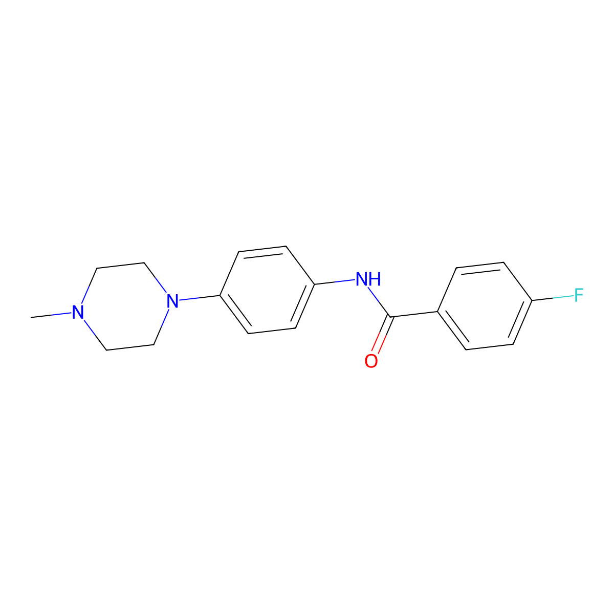 4-fluoro-N-[4-(4-methylpiperazin-1-yl)phenyl]benzamide molecular structure, CAS 689747-22-6