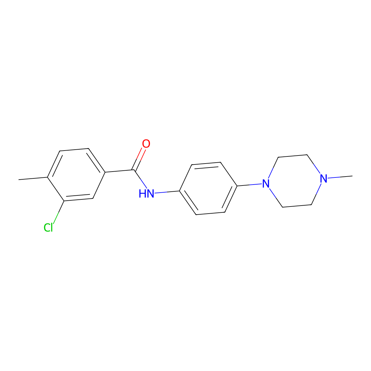 3-chloro-4-methyl-N-[4-(4-methylpiperazin-1-yl)phenyl]benzamide molecular structure, CAS 689747-38-4