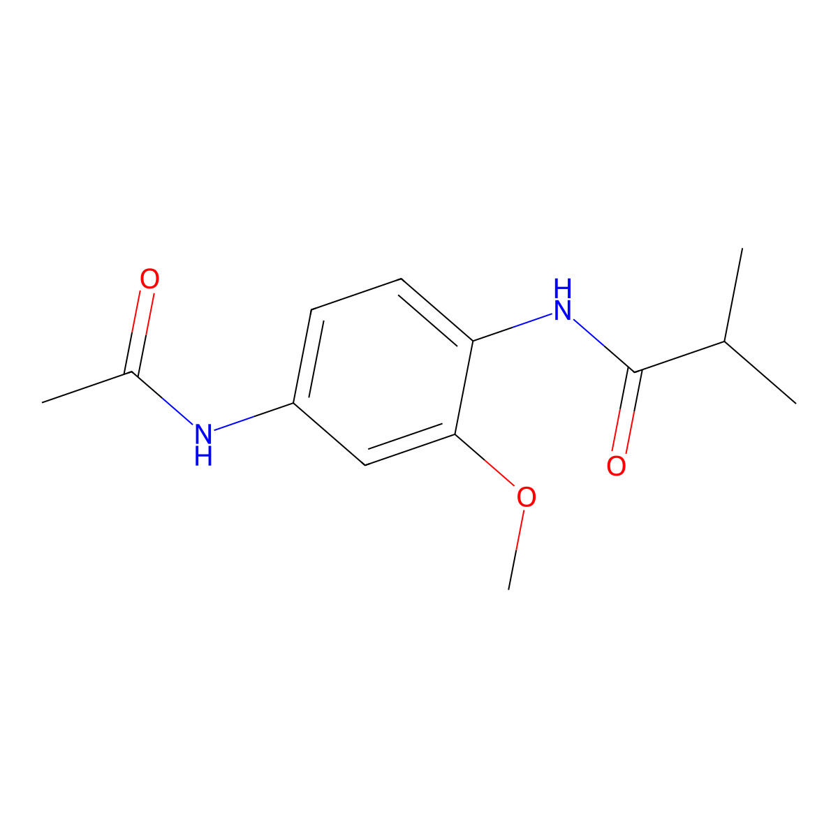 N-[4-(acetylamino)-2-methoxyphenyl]-2-methylpropanamide molecular structure, CAS 689763-30-2