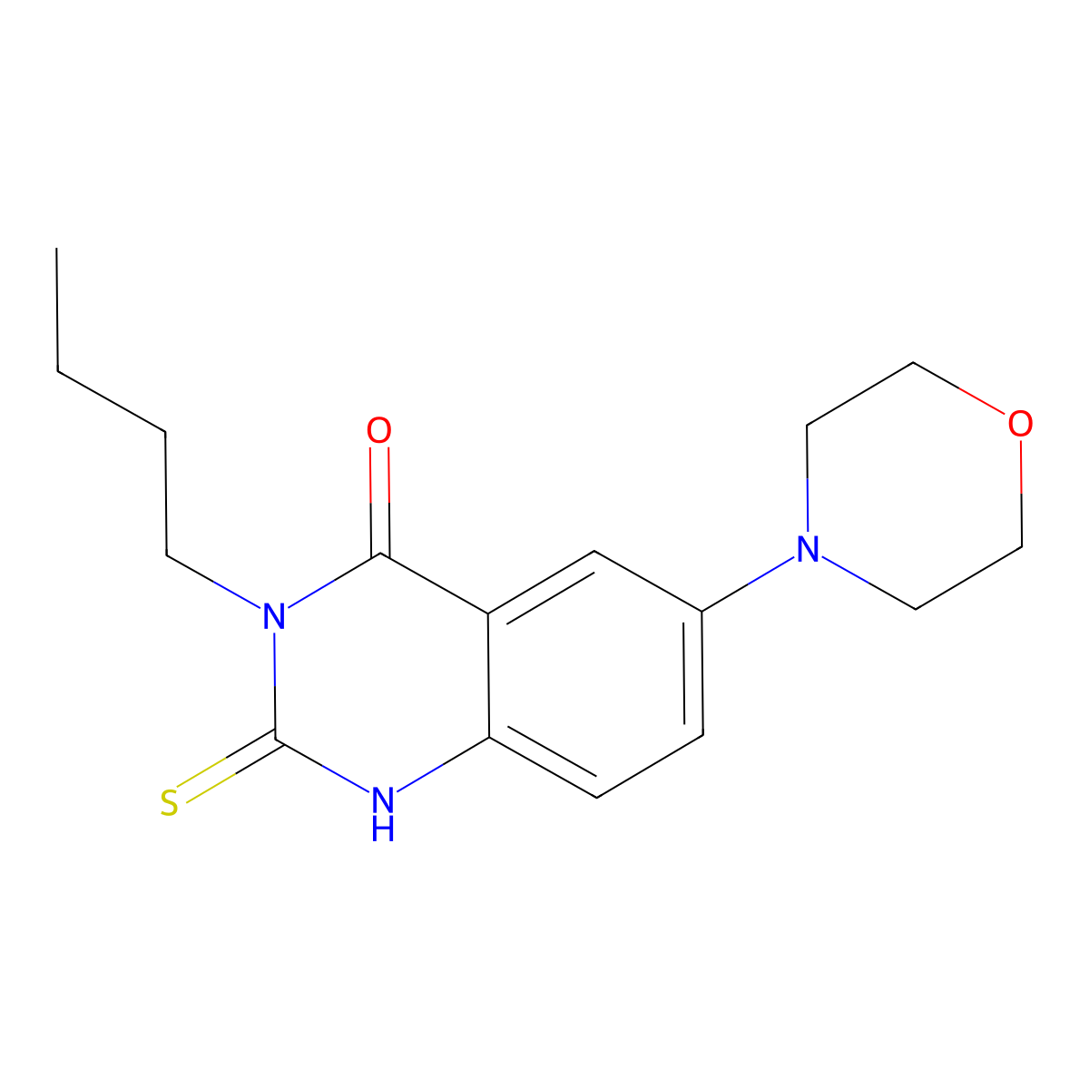 3-butyl-6-morpholin-4-yl-2-sulfanylidene-1H-quinazolin-4-one molecular structure, CAS 689766-57-2