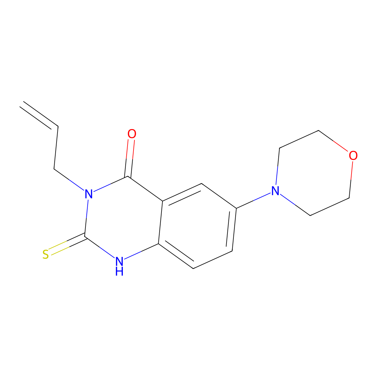 6-morpholin-4-yl-3-prop-2-enyl-2-sulfanylidene-1H-quinazolin-4-one molecular structure, CAS 689766-87-8