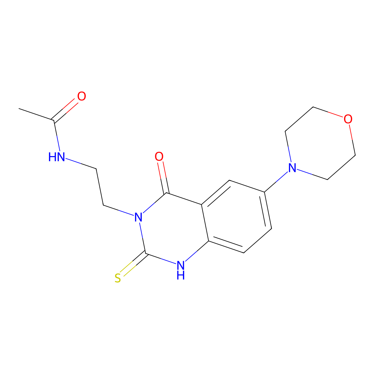 N-[2-(6-morpholin-4-yl-4-oxo-2-sulfanylidene-1H-quinazolin-3-yl)ethyl]acetamide molecular structure, CAS 689767-95-1