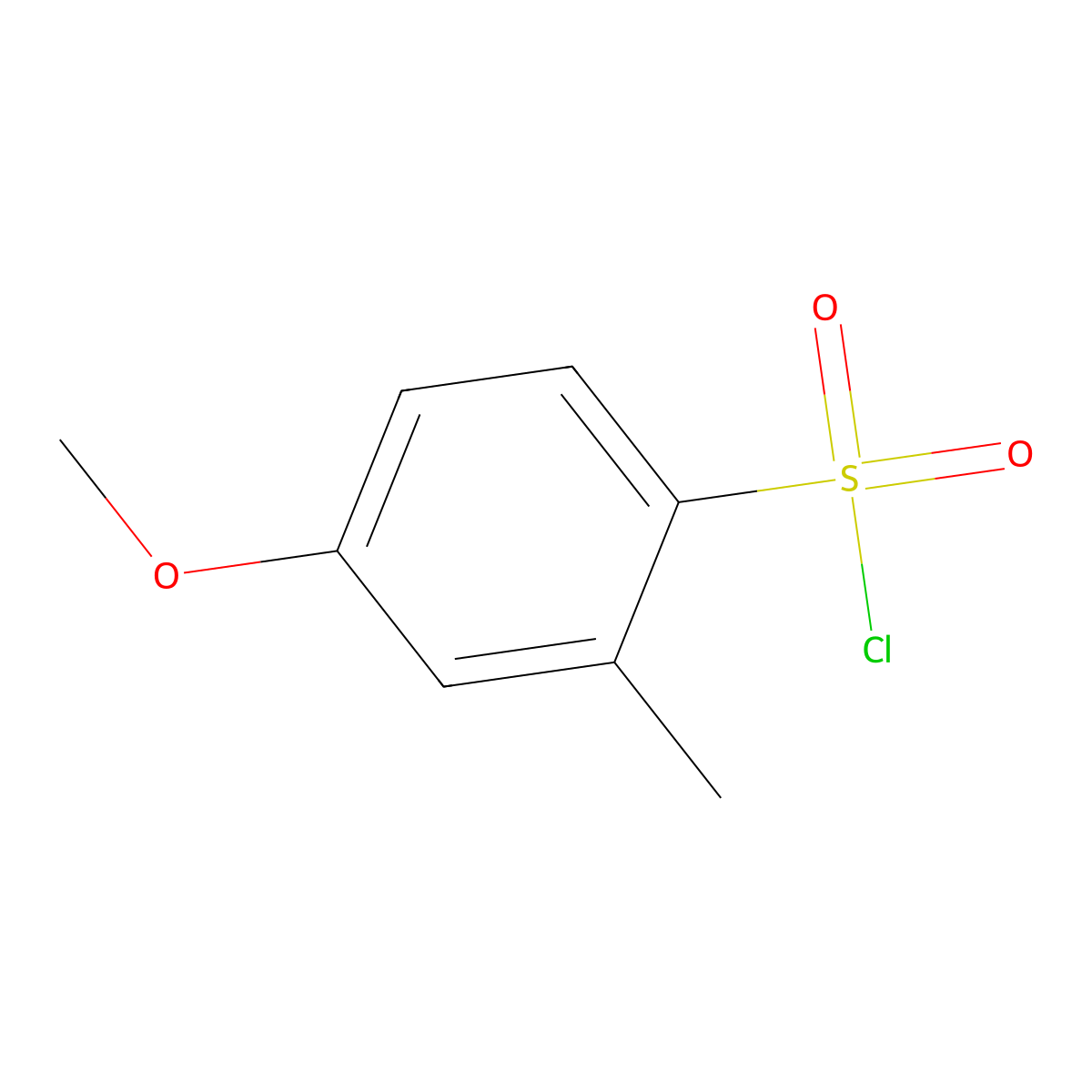 4-Methoxy-2-methylbenzene-1-sulfonyl chloride molecular structure, CAS 68978-27-8