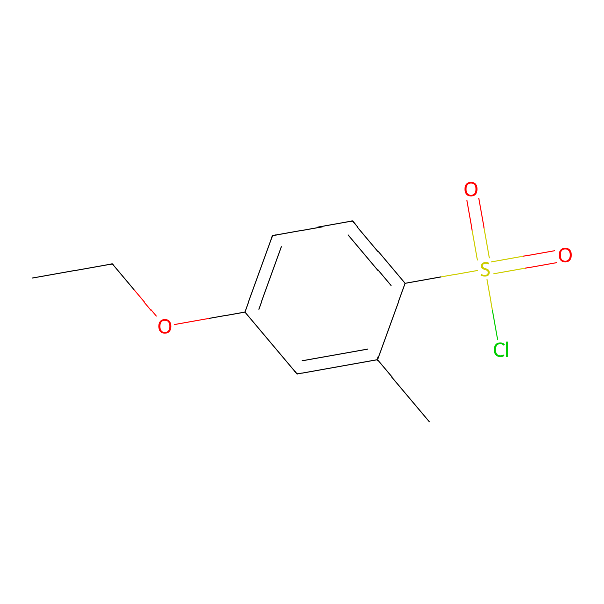4-Ethoxy-2-methylbenzene-1-sulfonyl chloride molecular structure, CAS 68978-28-9