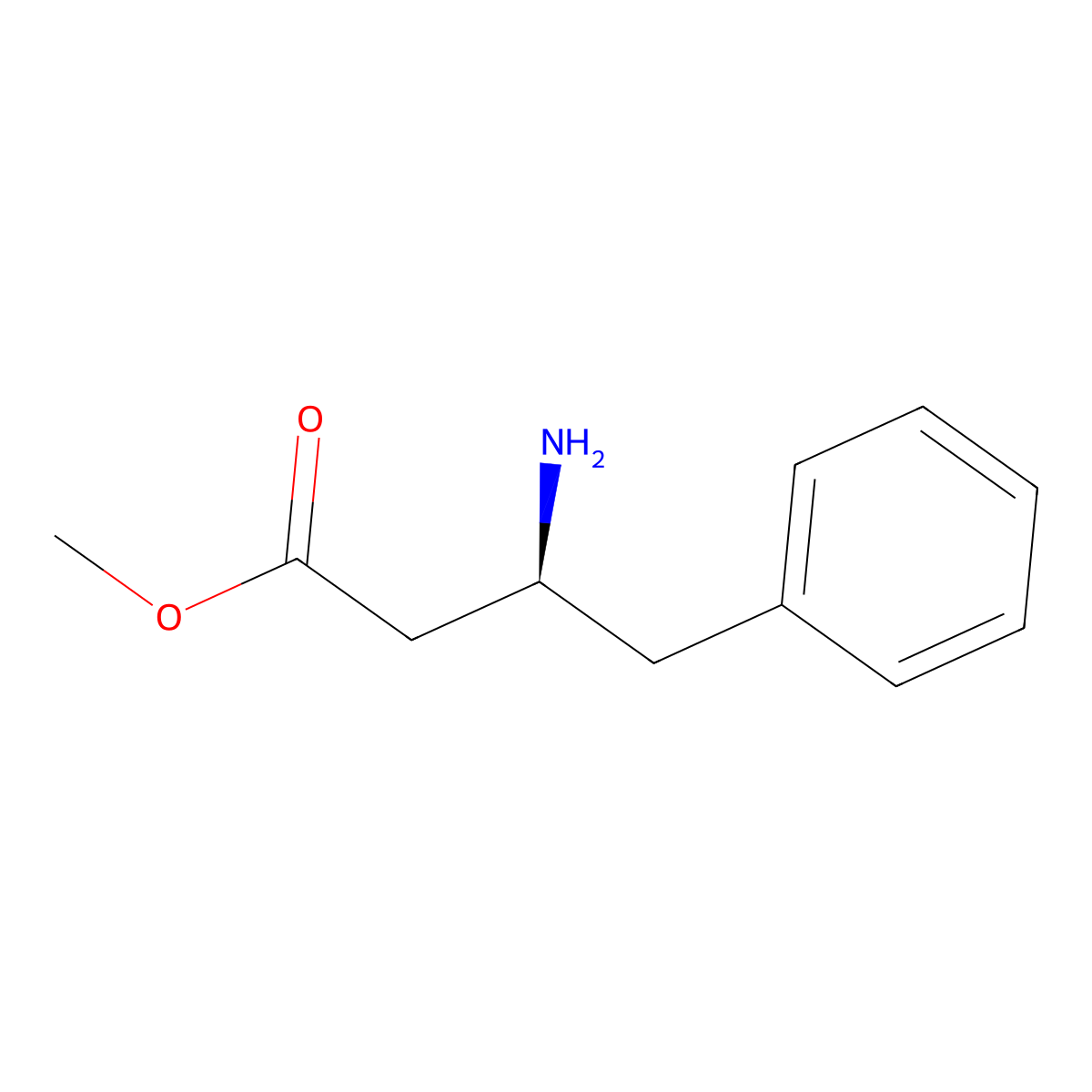 (S)-Methyl 3-amino-4-phenylbutanoate molecular structure, CAS 68978-89-2