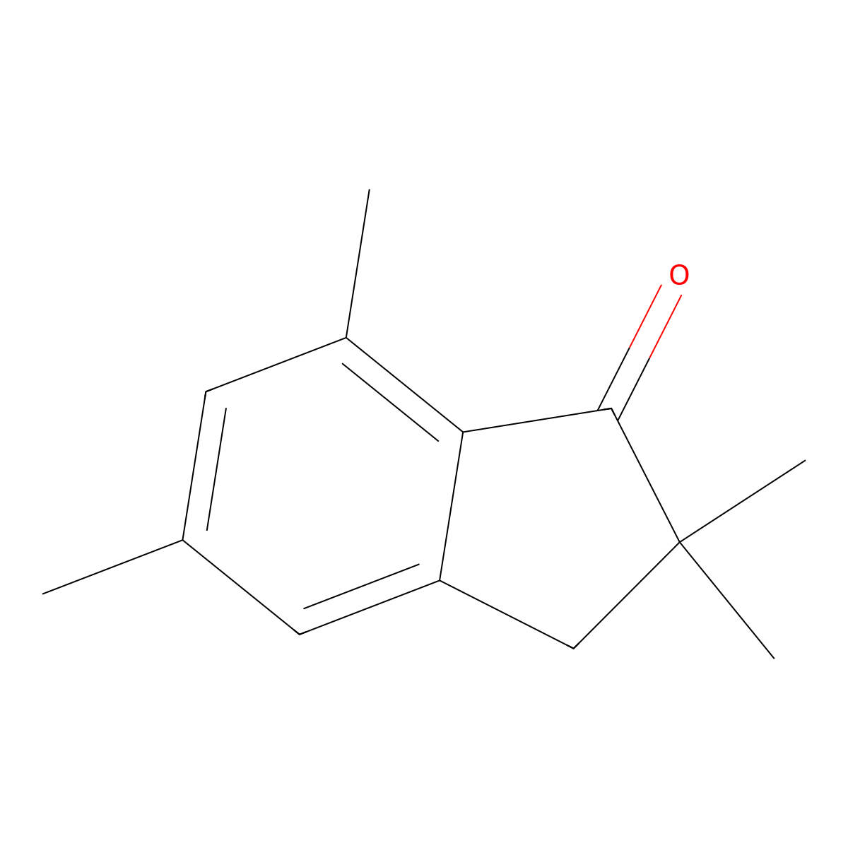 2,2,5,7-Tetramethylindan-1-one molecular structure, CAS 6898-20-0