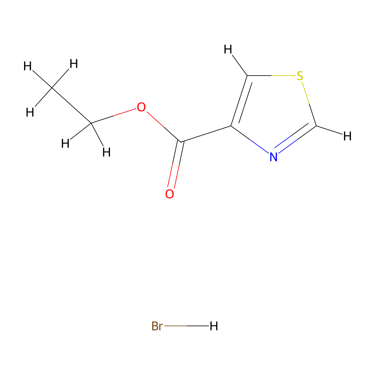 Ethyl thiazole-4-carboxylate hydrobromide molecular structure, CAS 6898-57-3