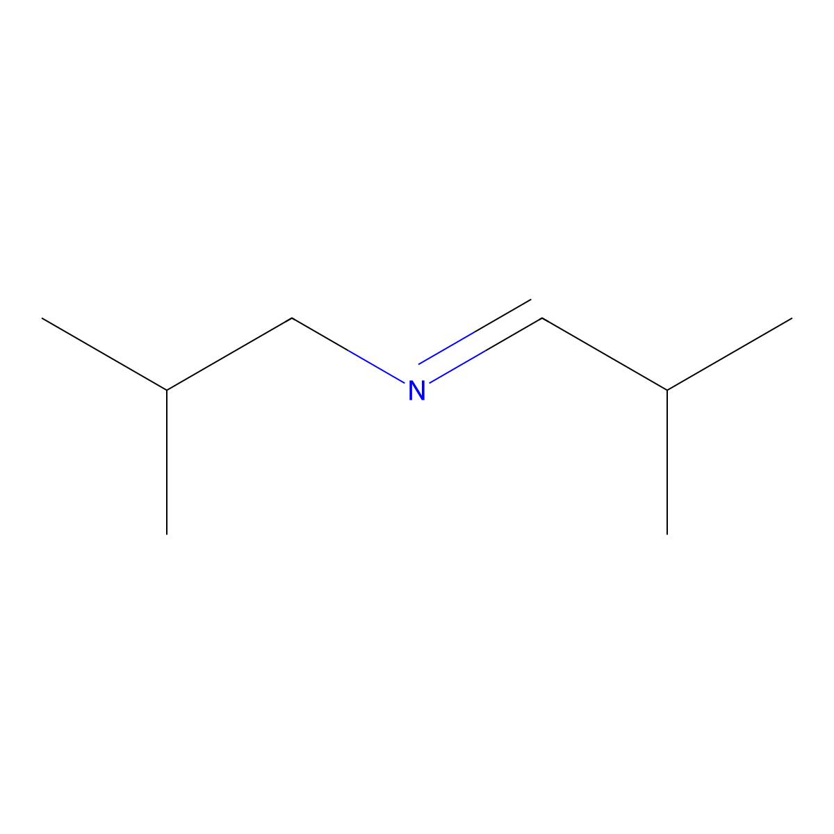 N-Isobutylideneisobutylamine molecular structure, CAS 6898-82-4