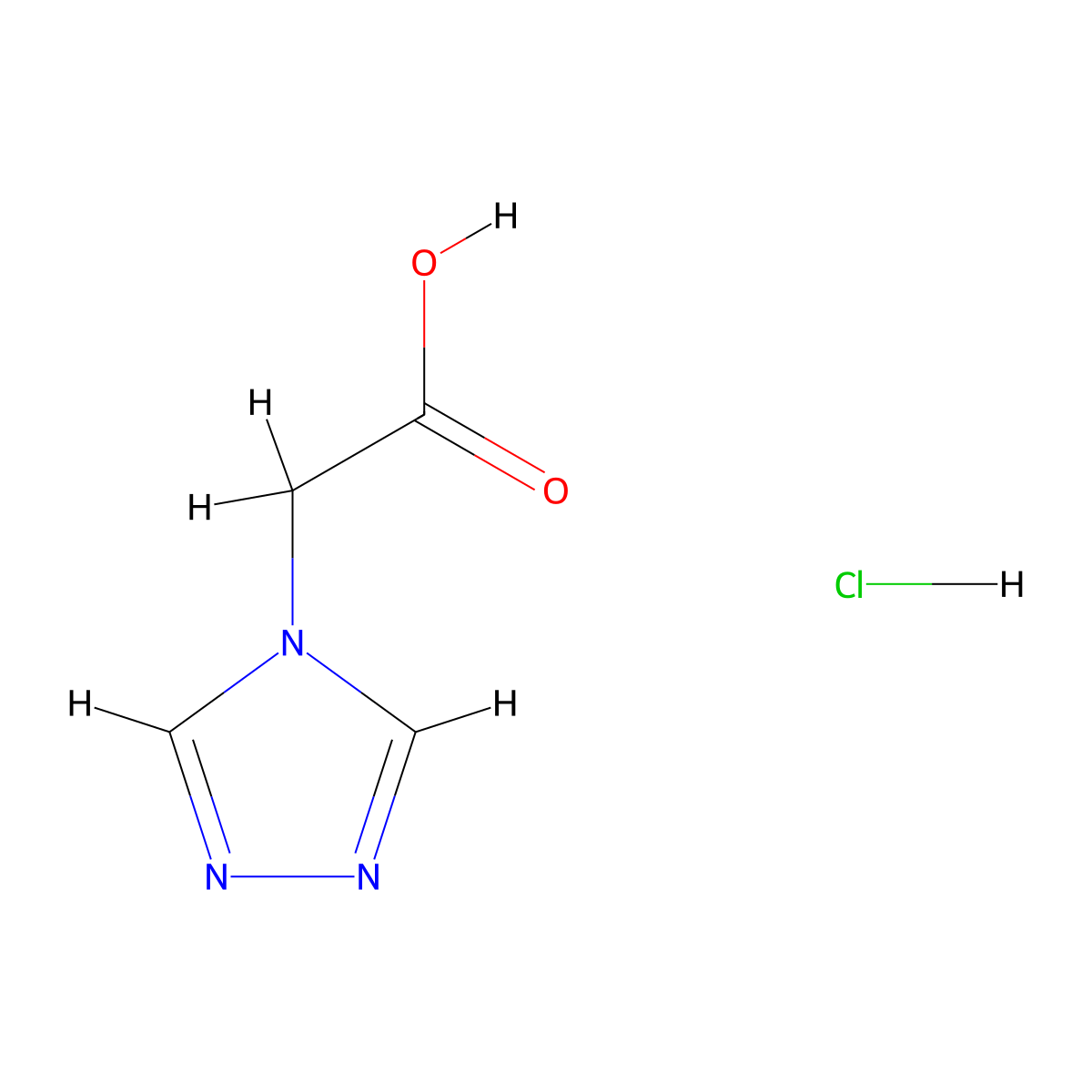 4H-1,2,4-TriaZol-4-ylacetic acid hydrochloride molecular structure, CAS 68984-20-3