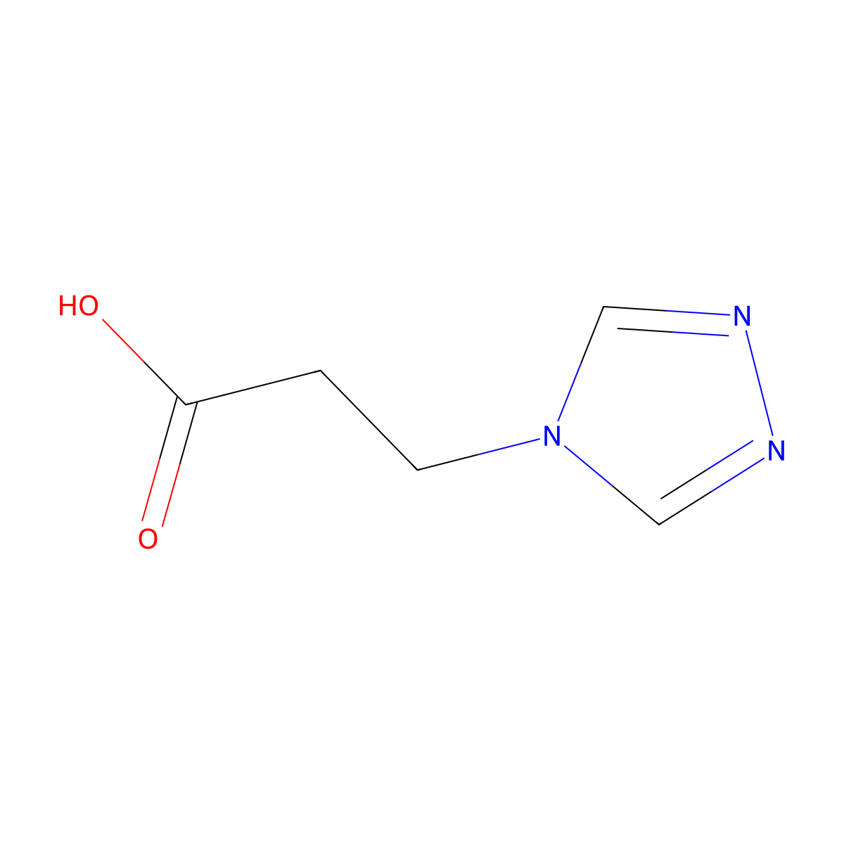 3-(4H-1,2,4-triazol-4-yl)propanoic acid molecular structure, CAS 68984-22-5