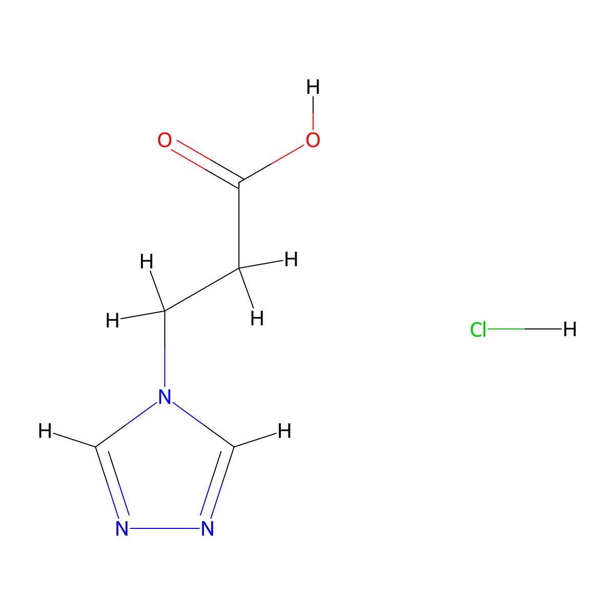 3-(4H-1,2,4-Triazol-4-yl)propanoic acid hydrochloride molecular structure, CAS 68984-23-6