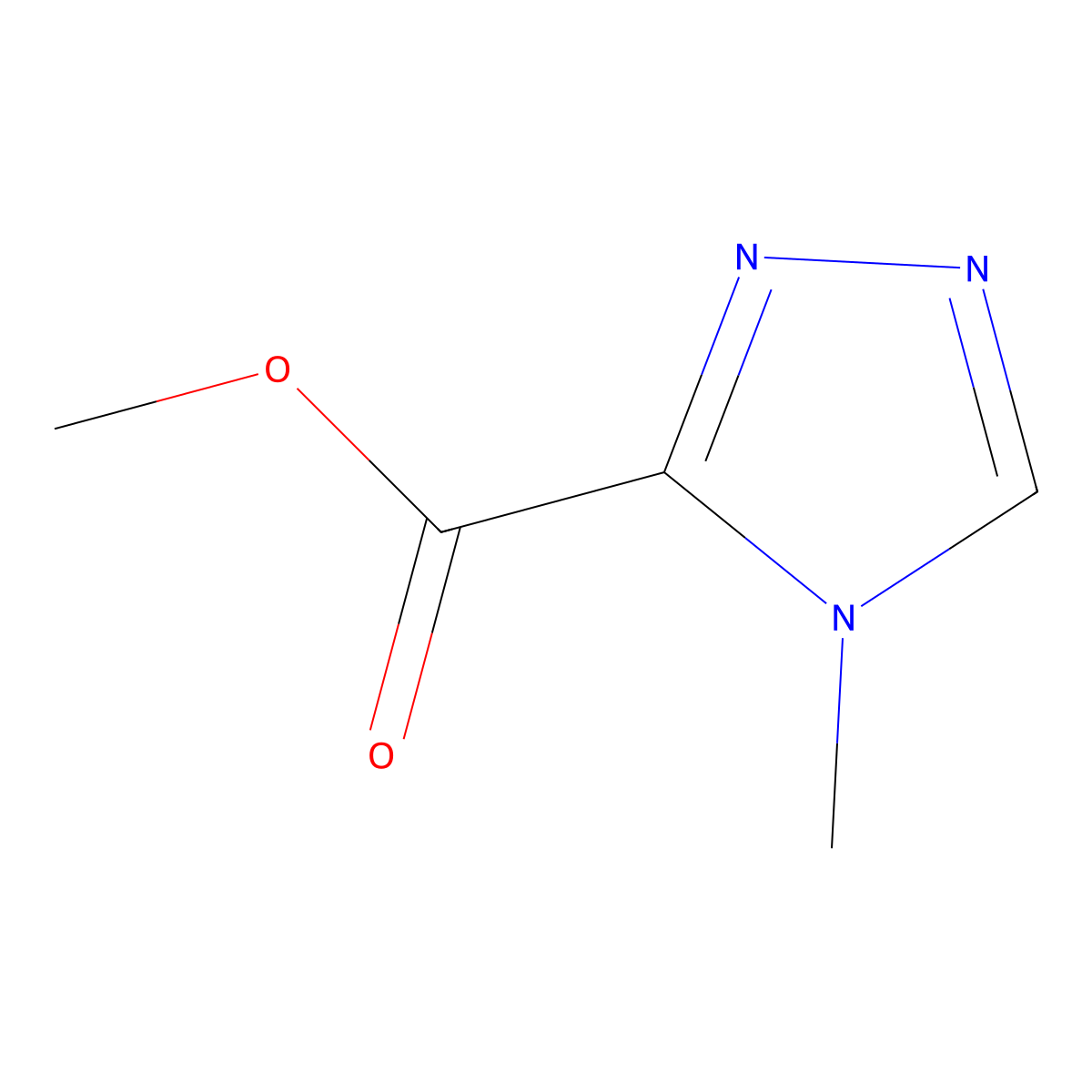 methyl 4-methyl-4H-1,2,4-triazole-3-carboxylate molecular structure, CAS 68984-31-6