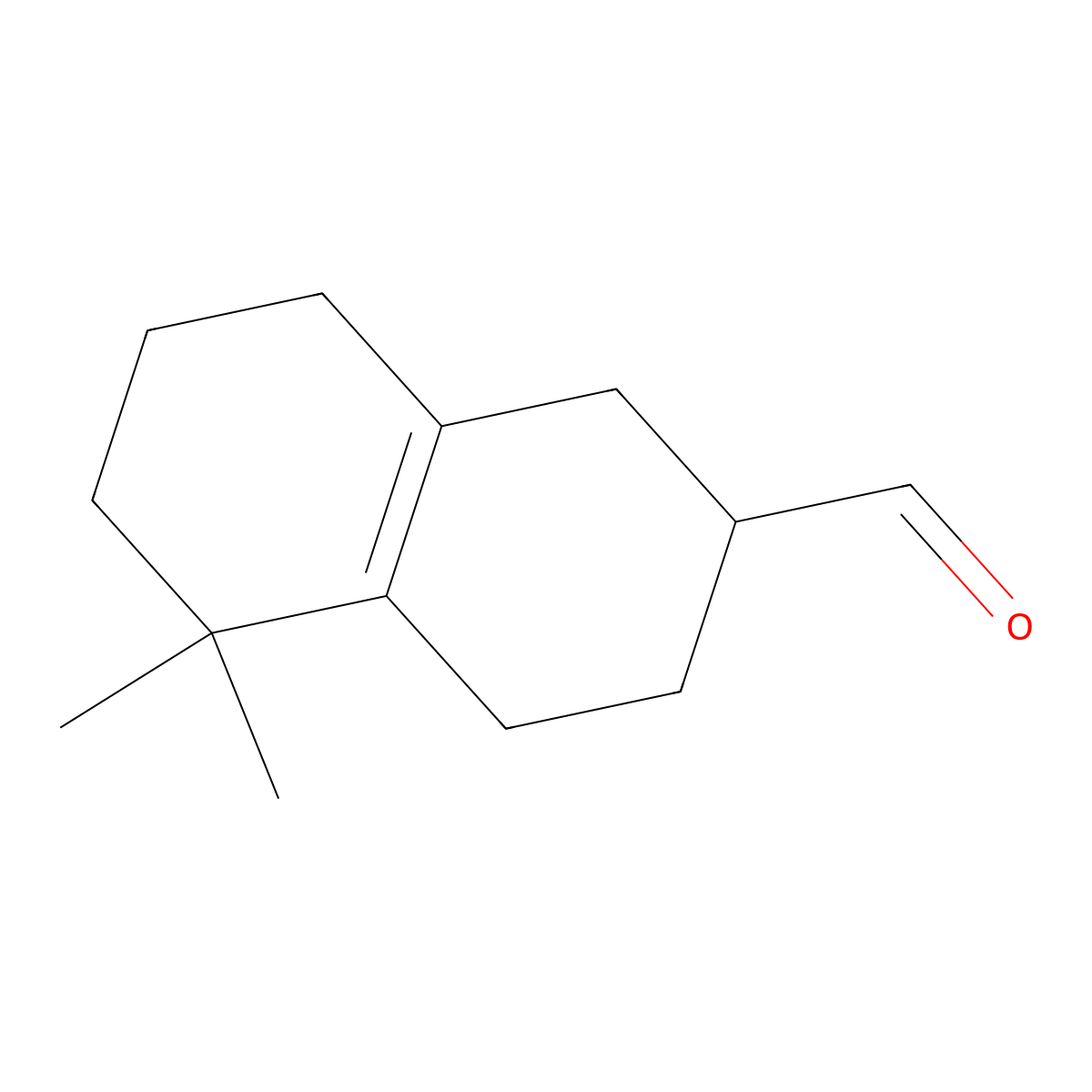 2-Naphthalenecarboxaldehyde, 1,2,3,4,5,6,7,8-octahydro-5,5-dimethyl- molecular structure, CAS 68991-96-8