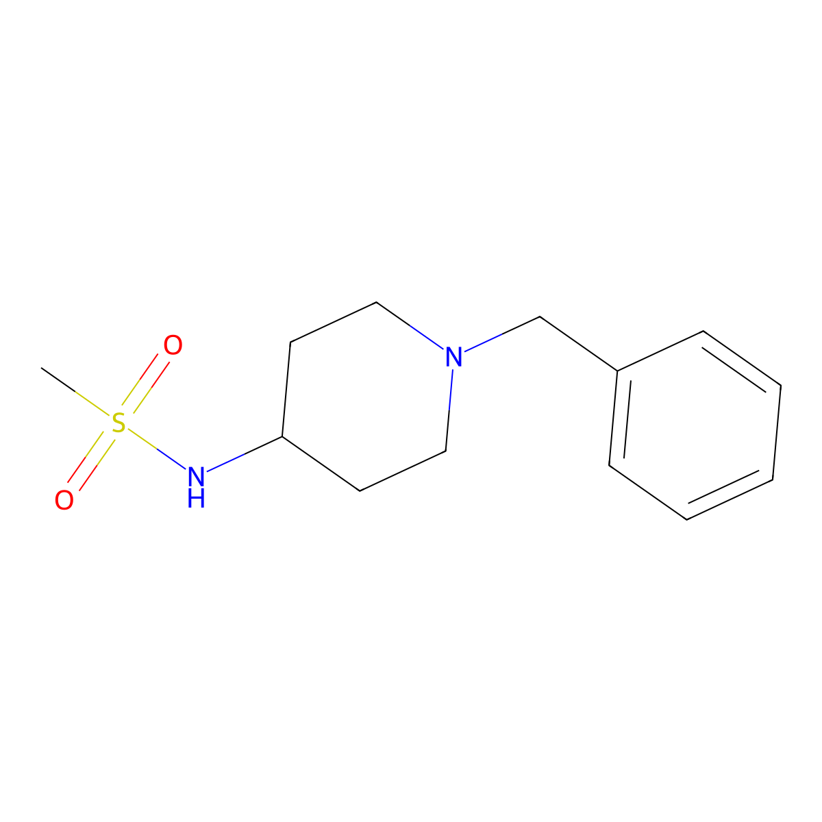 N-(1-benzylpiperidin-4-yl)methanesulfonamide molecular structure, CAS 68996-25-8