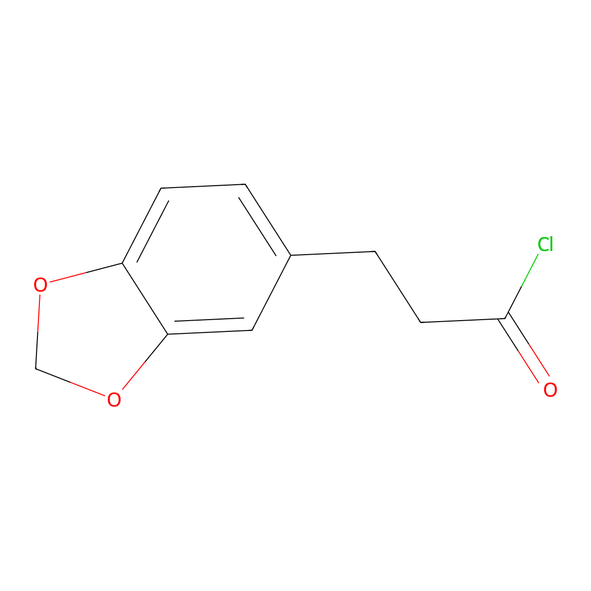 3-(1,3-Benzodioxol-5-yl)propanoyl chloride molecular structure, CAS 68996-81-6