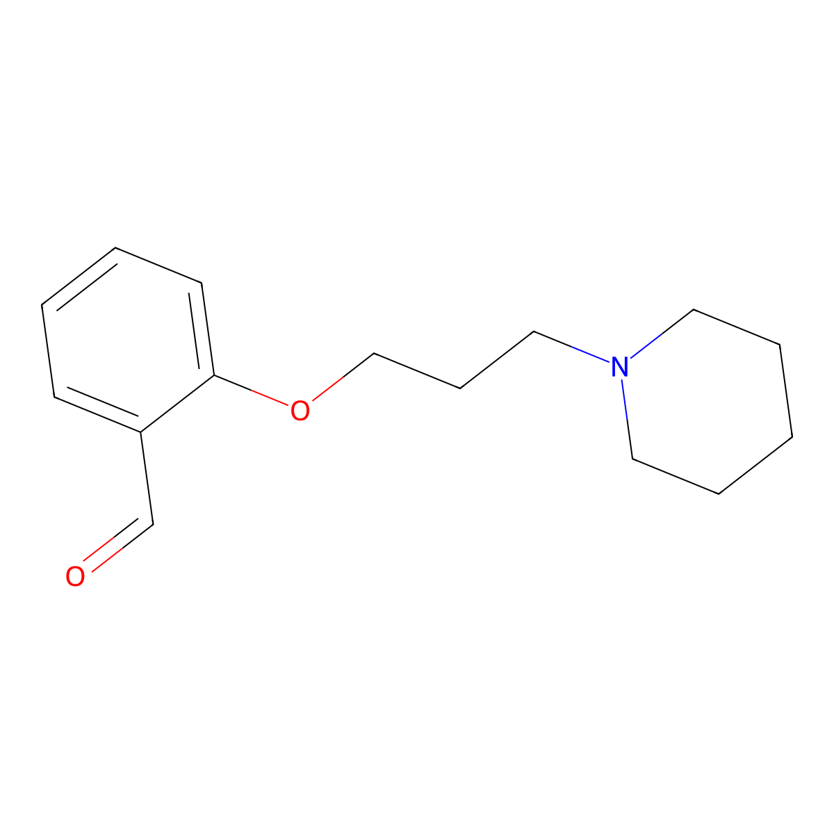 2-[3-(1-Piperidinyl)propoxy]benzaldehyde molecular structure, CAS 68997-50-2