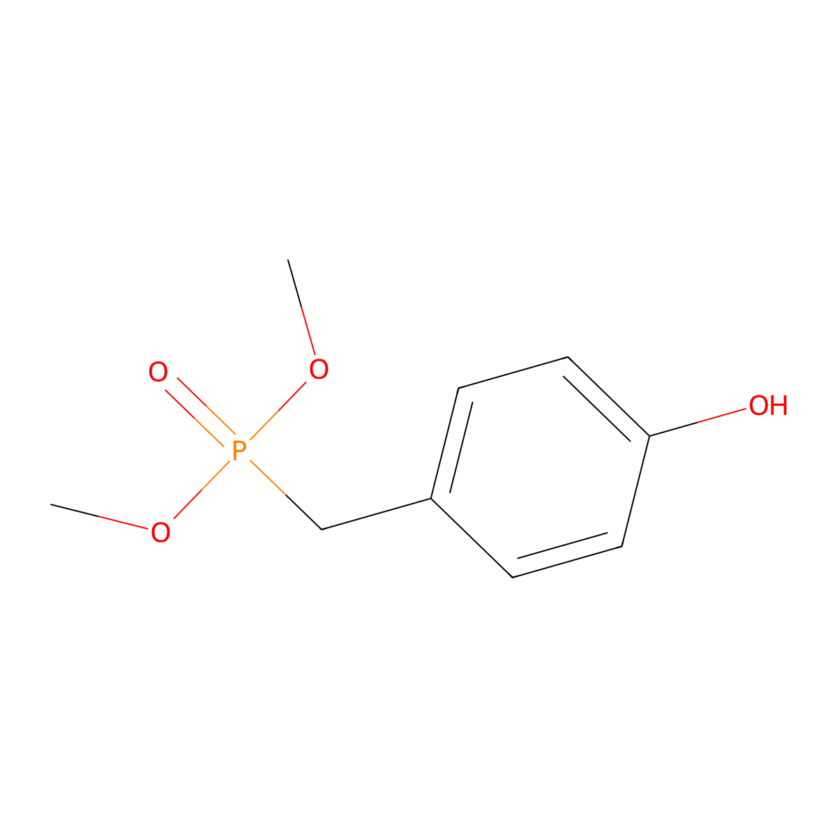 Dimethyl 4-Hydroxybenzylphosphonate molecular structure, CAS 68997-88-6