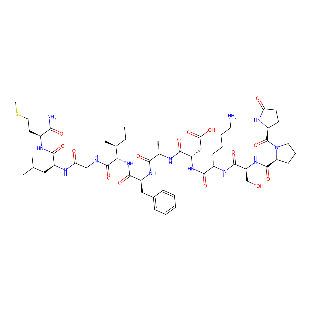 Eledoisin molecular structure, CAS 69-25-0