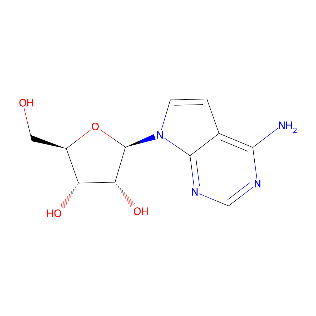 Tubercidin molecular structure, CAS 69-33-0