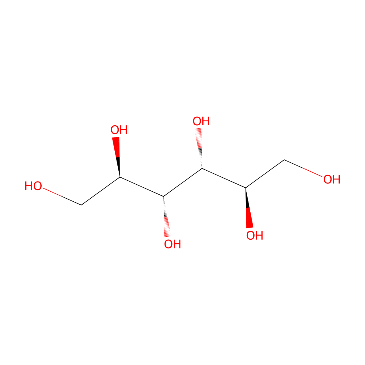 Mannitol molecular structure, CAS 69-65-8