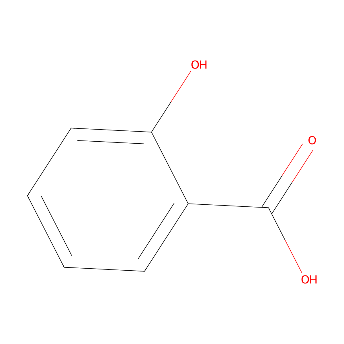 Salicylic Acid molecular structure, CAS 69-72-7