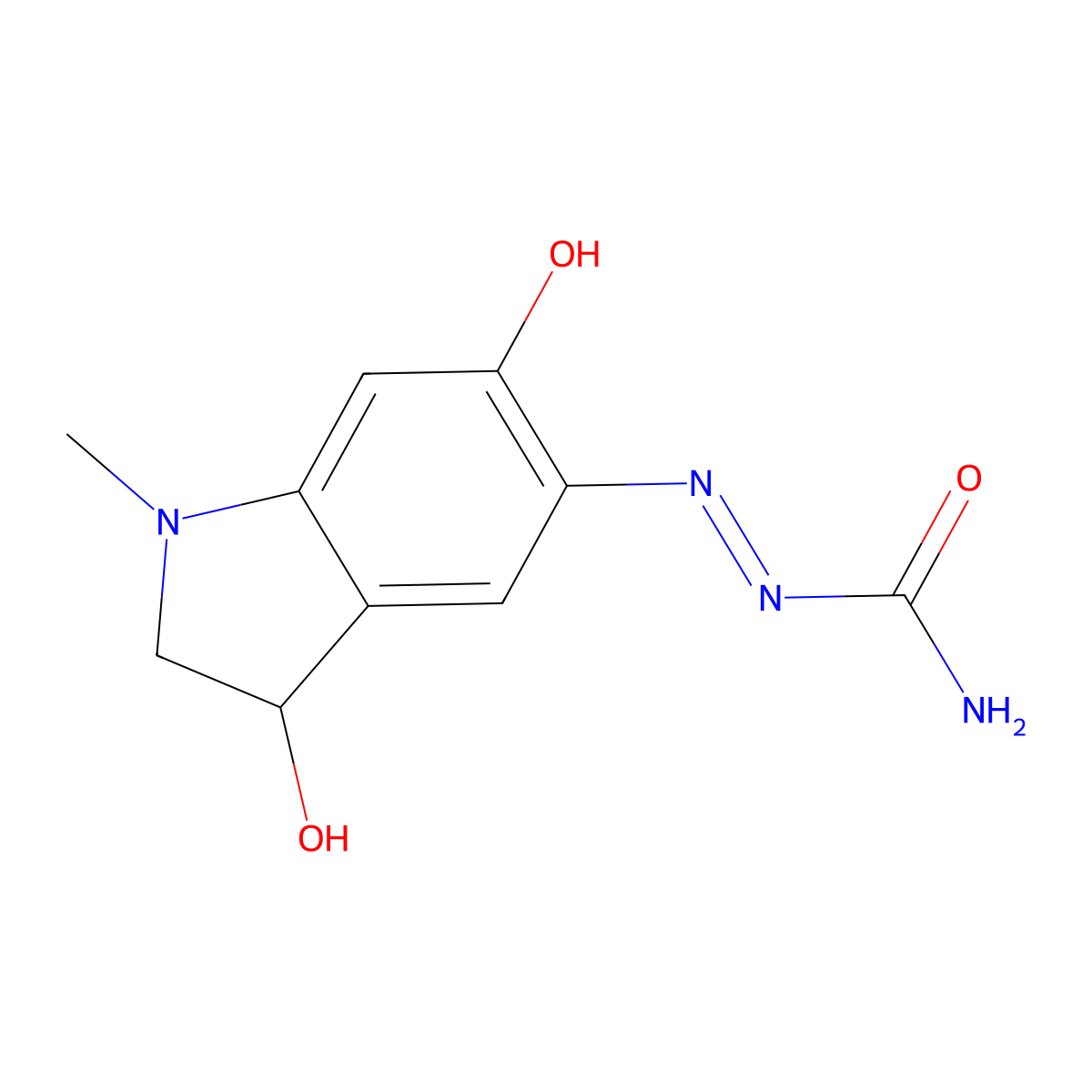 Carbazochrome molecular structure, CAS 69-81-8