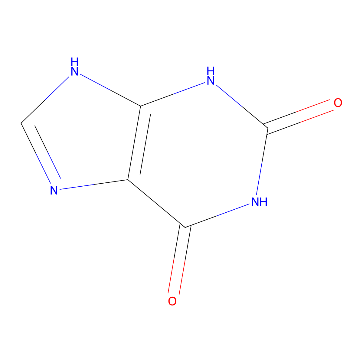 Xanthine molecular structure, CAS 69-89-6