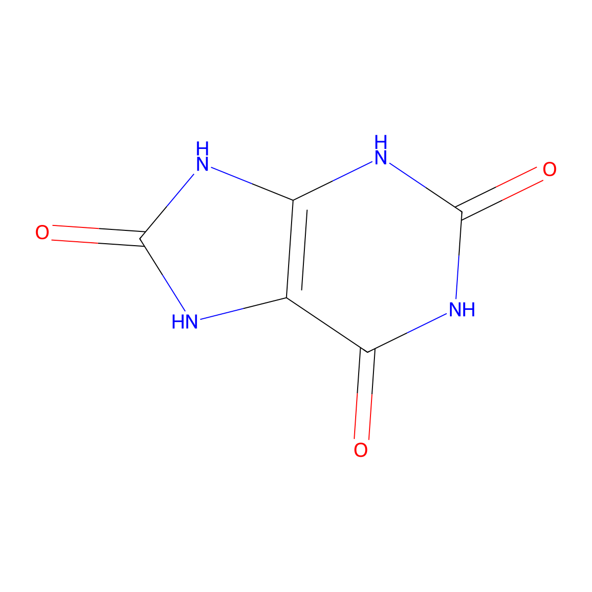 Uric Acid molecular structure, CAS 69-93-2