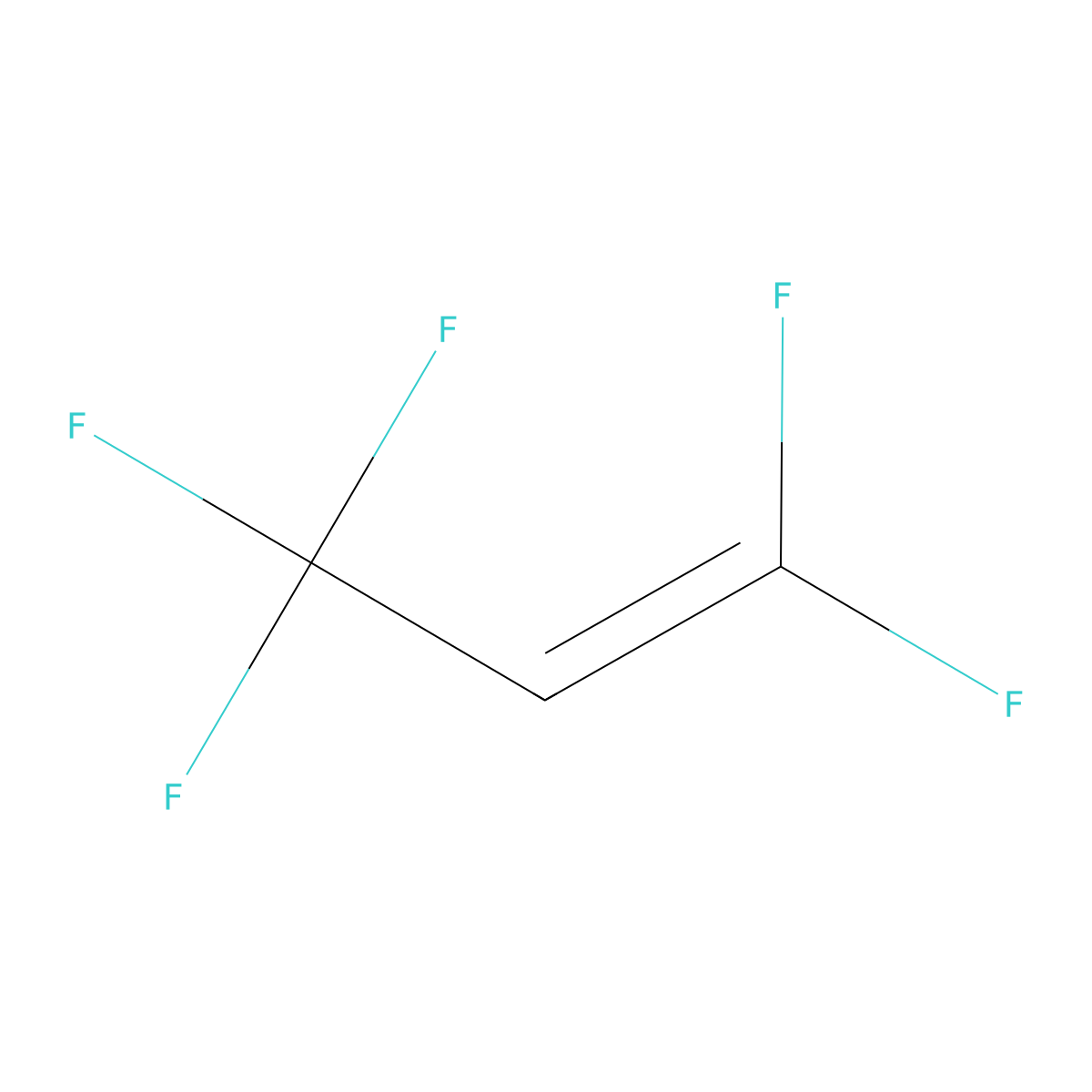 1,1,3,3,3-Pentafluoropropene molecular structure, CAS 690-27-7