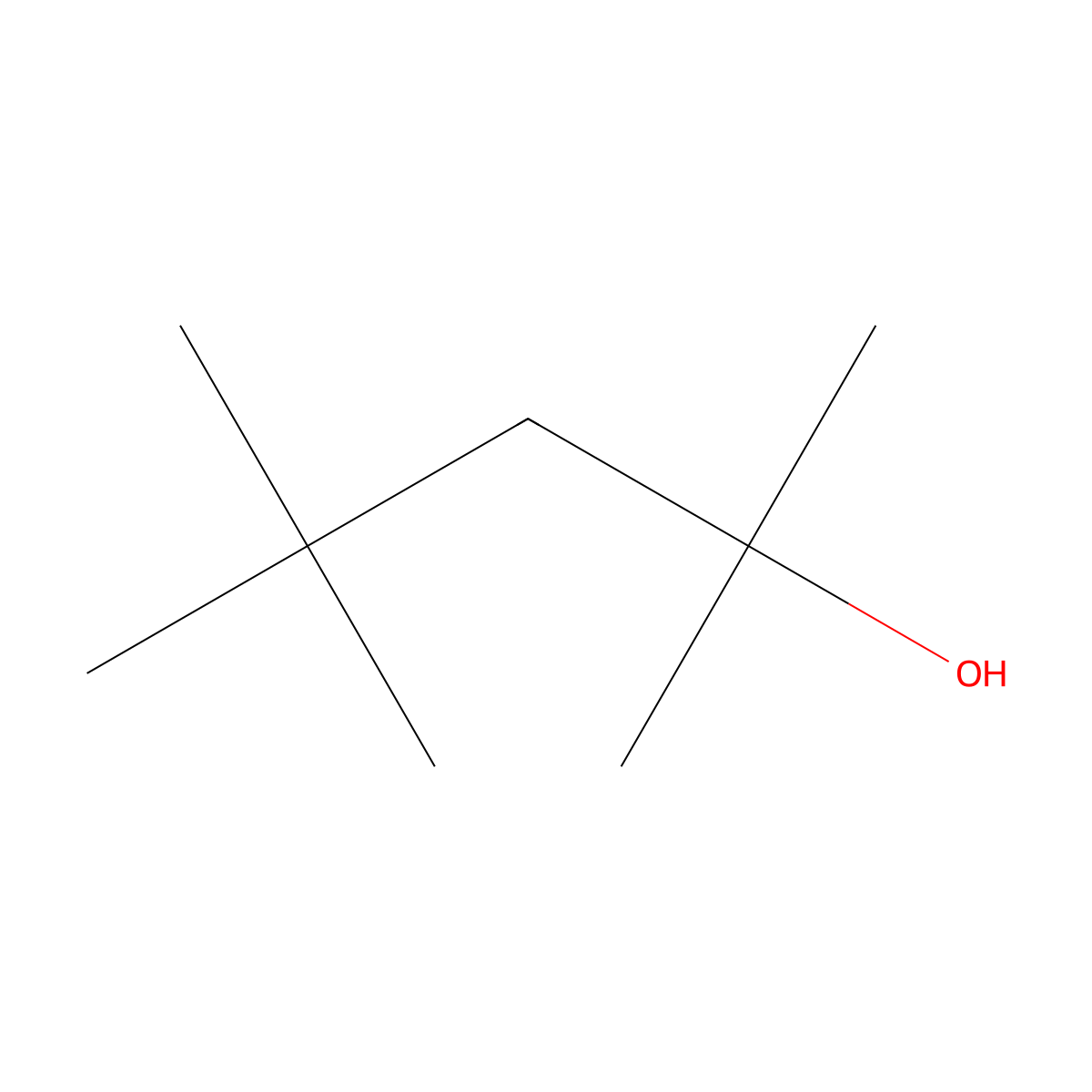 2,4,4-Trimethyl-2-pentanol molecular structure, CAS 690-37-9