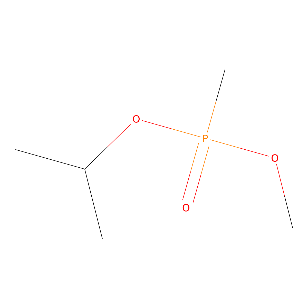 Isopropyl methyl methylphosphonate molecular structure, CAS 690-64-2