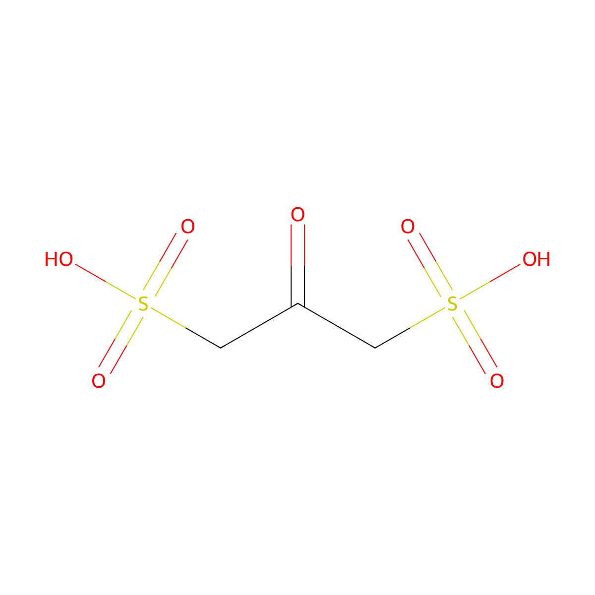 2-Oxopropane-1,3-disulphonic acid molecular structure, CAS 690-78-8