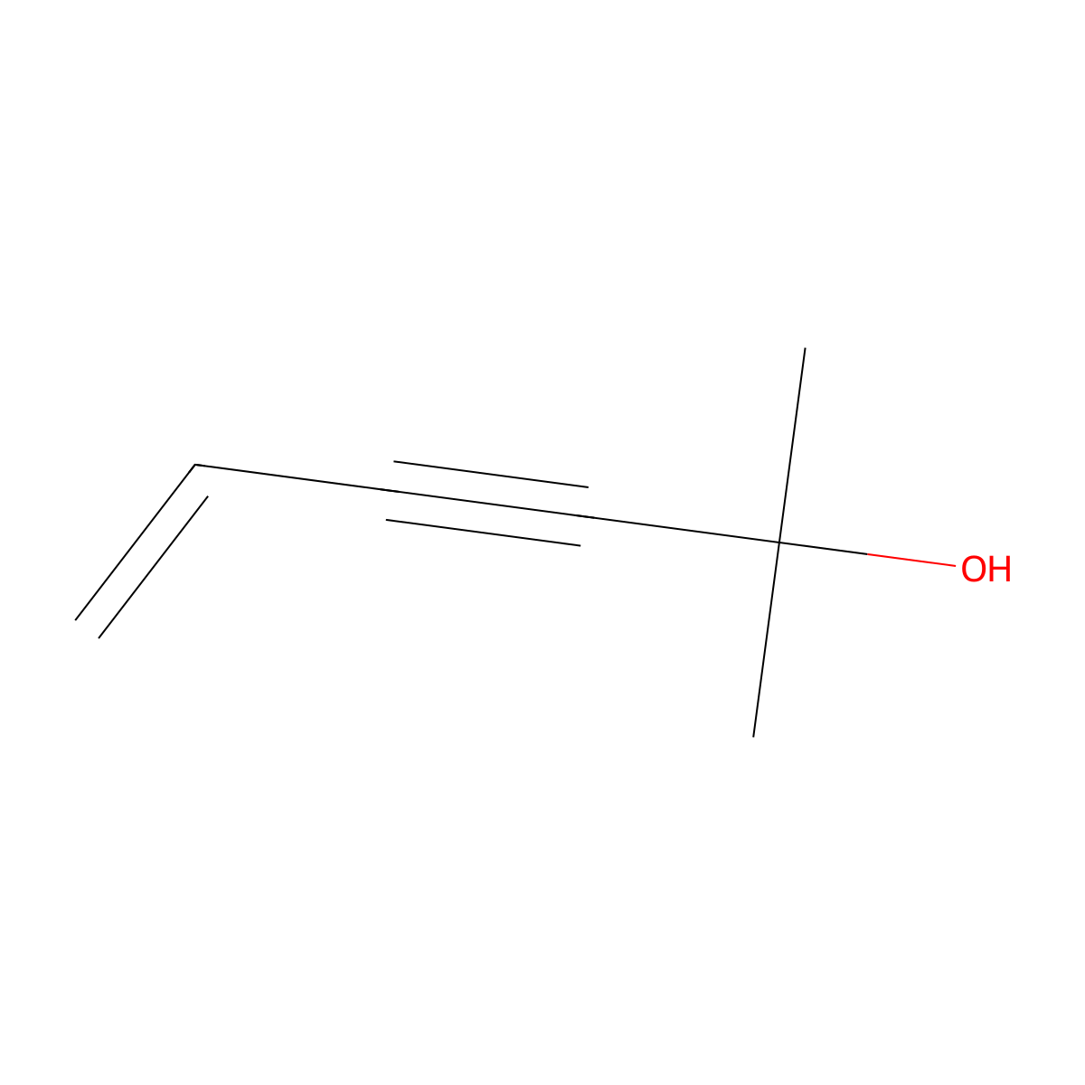 5-Hexen-3-yn-2-ol, 2-methyl- molecular structure, CAS 690-94-8