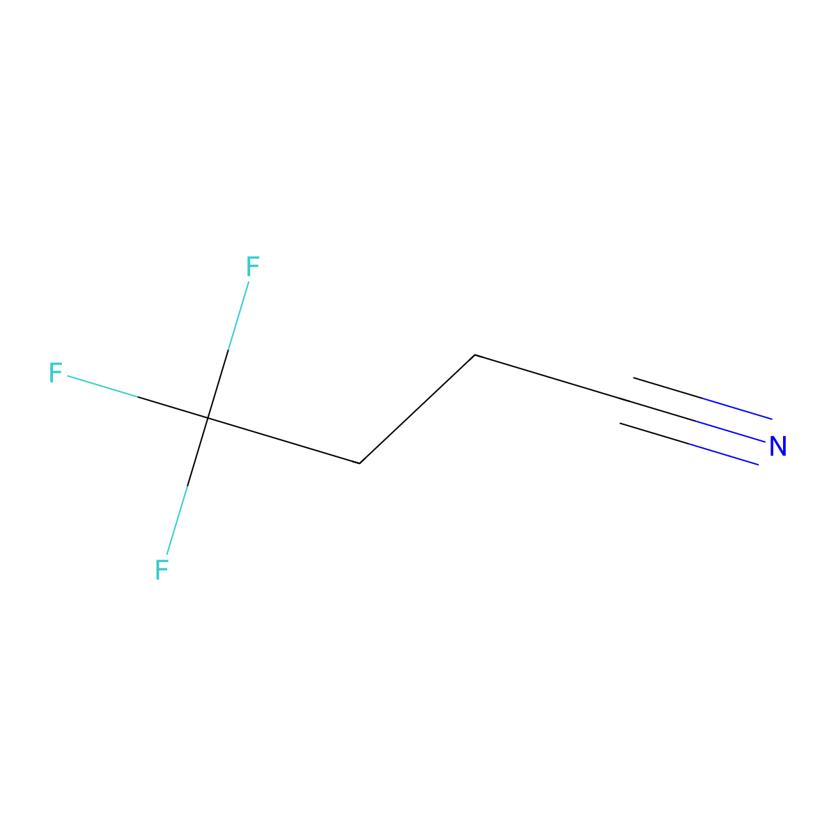 4,4,4-Trifluorobutanenitrile molecular structure, CAS 690-95-9