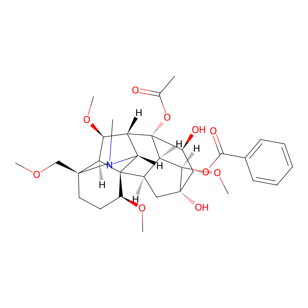 Hypaconitine molecular structure, CAS 6900-87-4