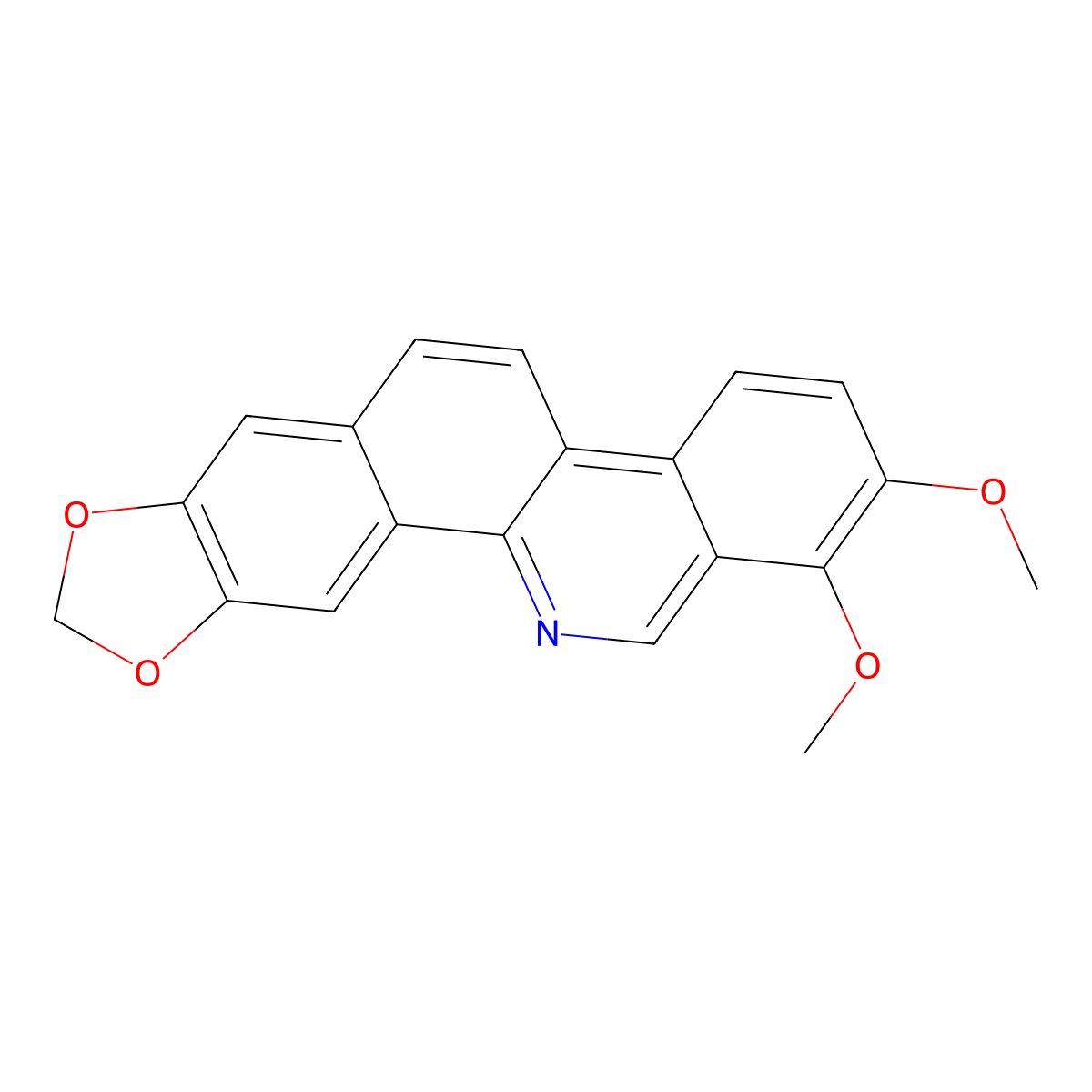 Norchelerythrine molecular structure, CAS 6900-99-8