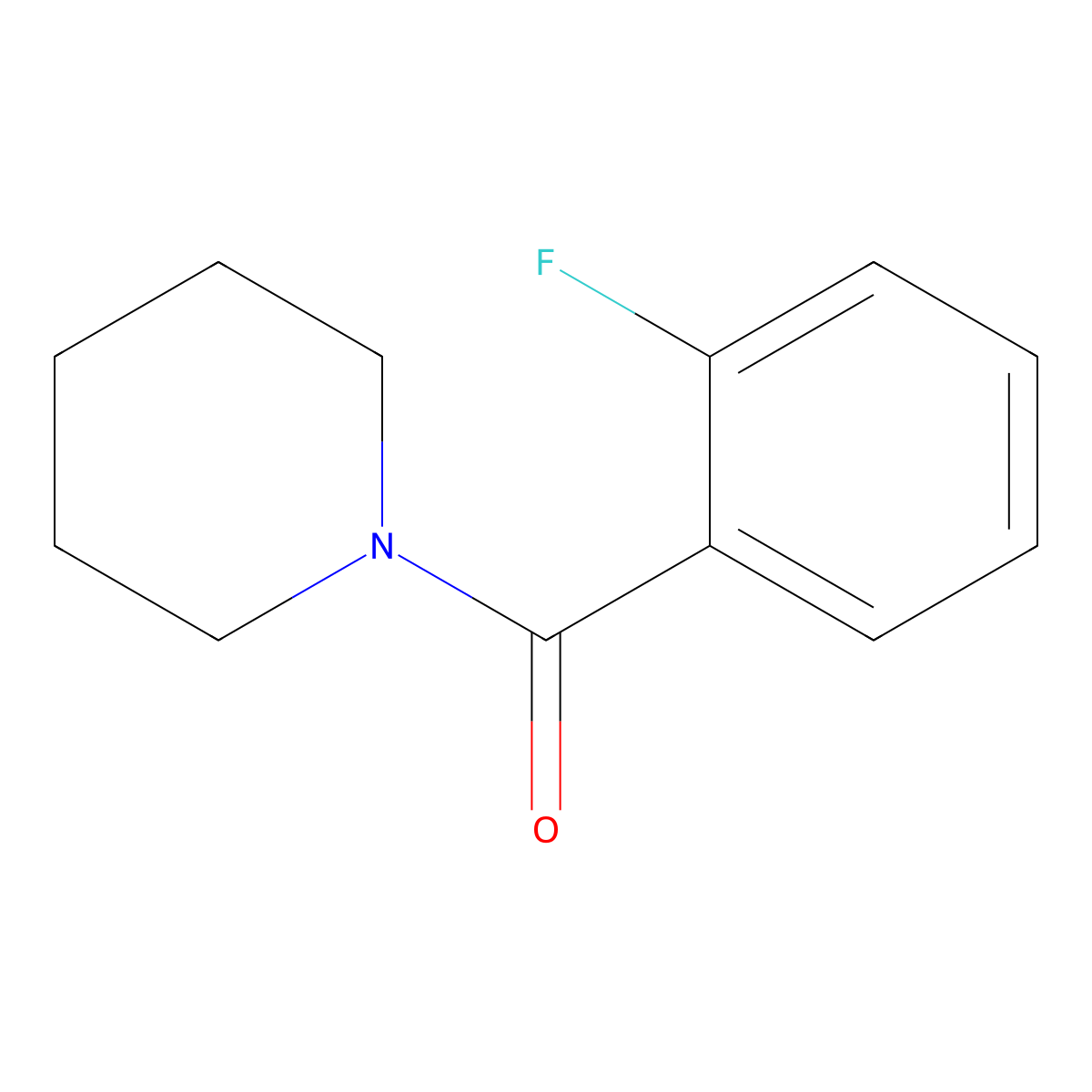 (2-Fluorophenyl)-piperidin-1-ylmethanone molecular structure, CAS 69001-07-6