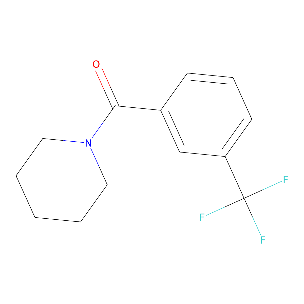 1-[3-(Trifluoromethyl)benzoyl]piperidine molecular structure, CAS 69001-08-7