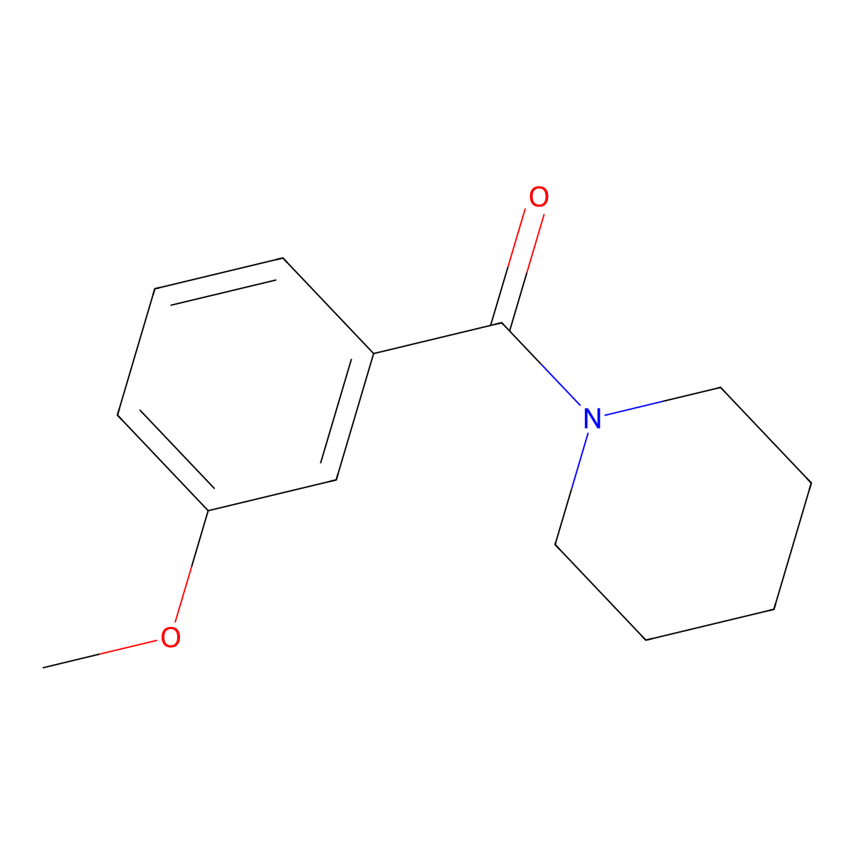 (3-Methoxyphenyl)(piperidin-1-yl)methanone molecular structure, CAS 69001-09-8