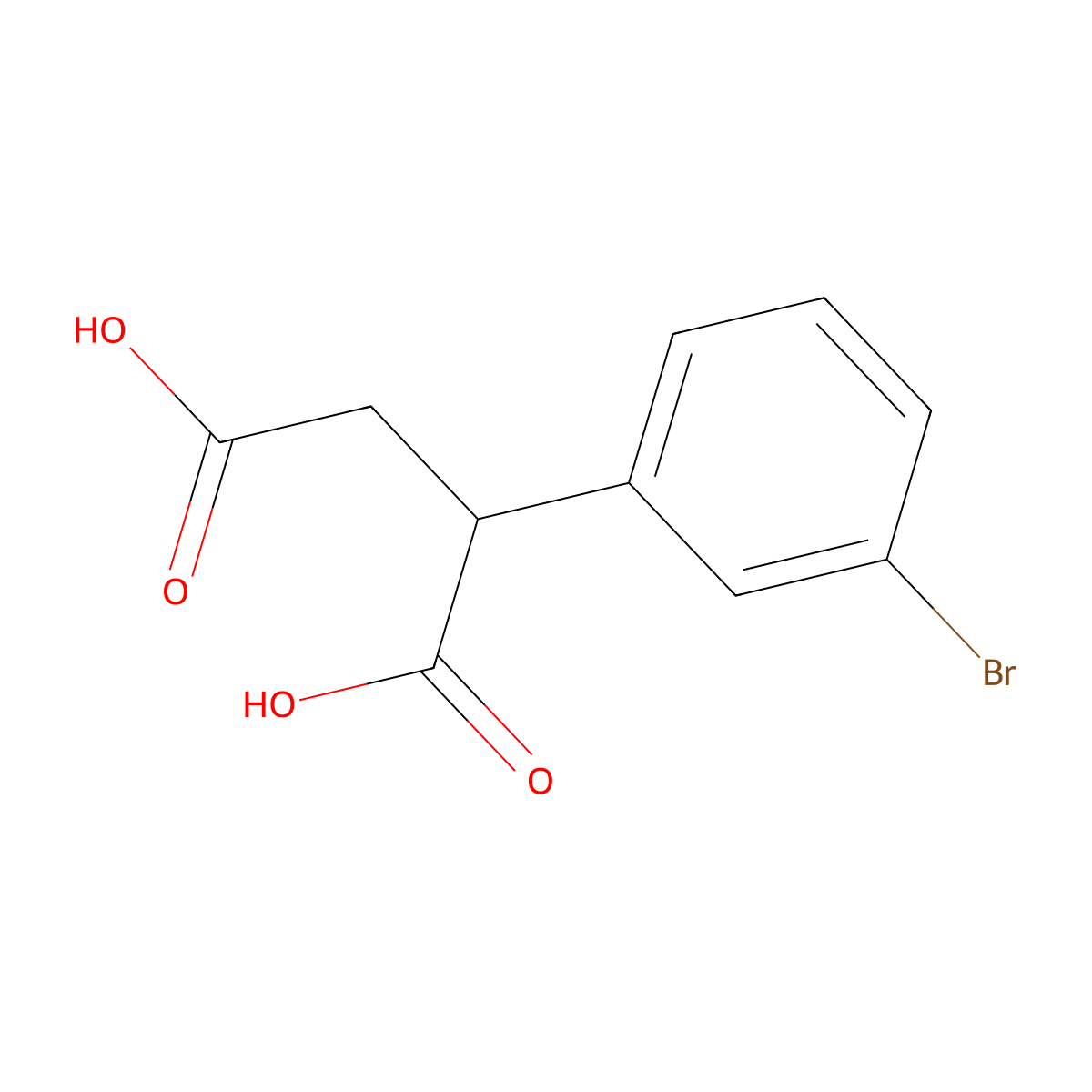 2-(3-Bromophenyl)succinic acid molecular structure, CAS 69006-89-9