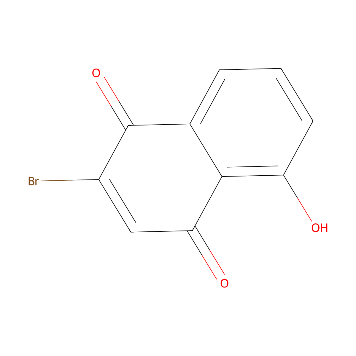 1,4-Naphthalenedione, 2-bromo-5-hydroxy- molecular structure, CAS 69008-03-3