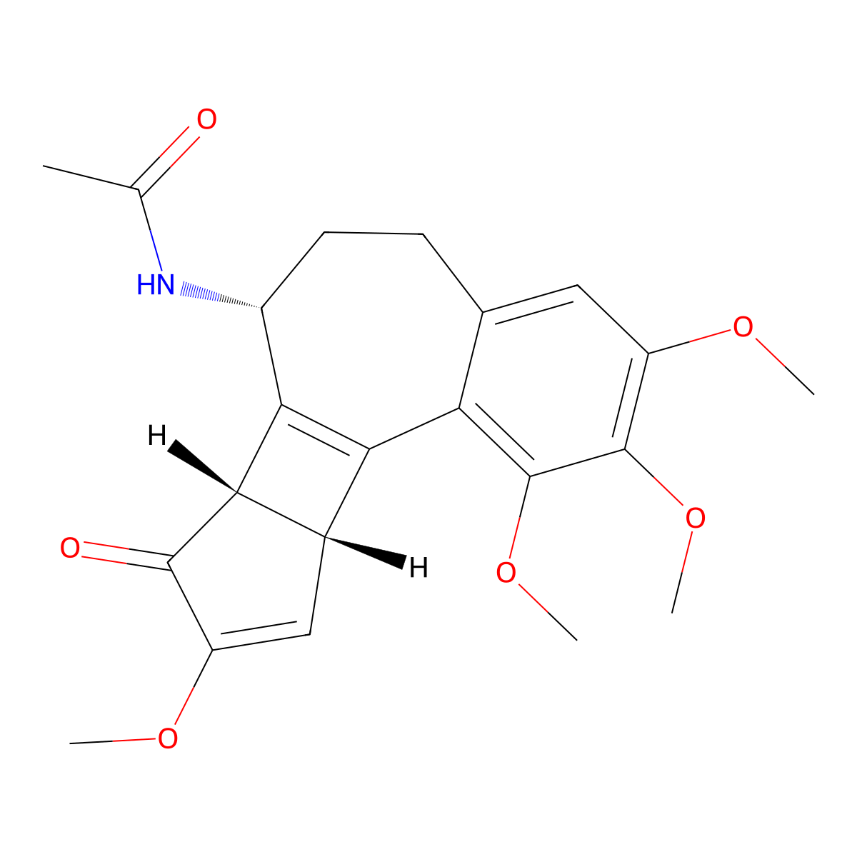 Lumicolchicine molecular structure, CAS 6901-13-9