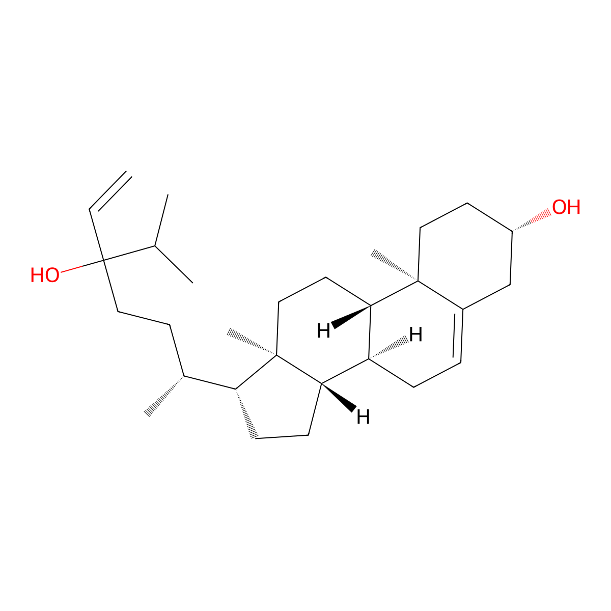 Saringosterol molecular structure, CAS 6901-60-6