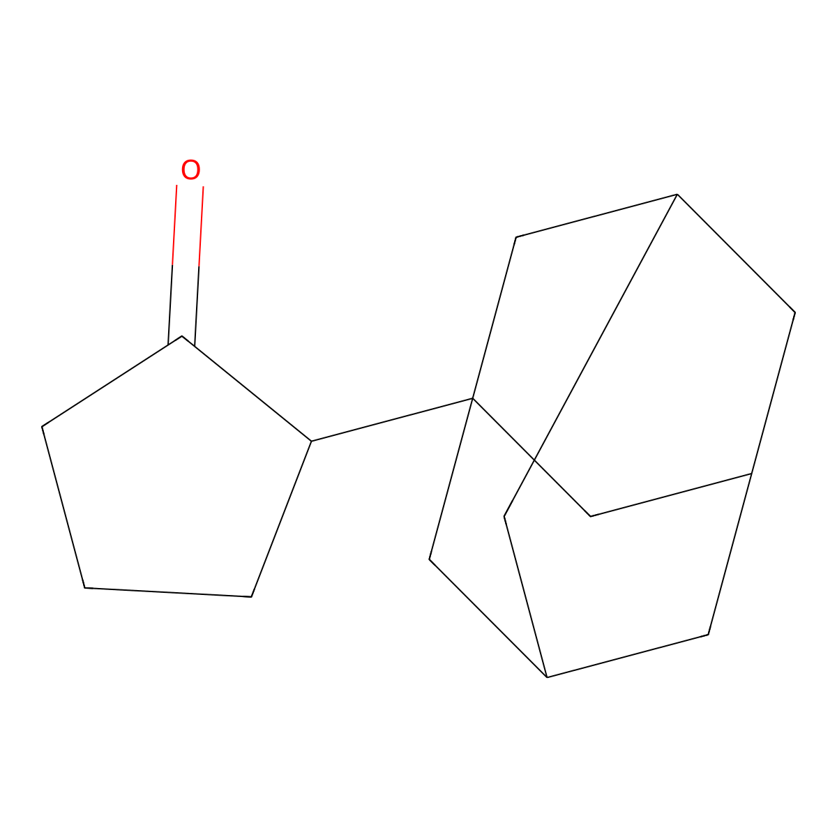 Cyclopentanone, 2-(1-adamantyl)- molecular structure, CAS 69010-50-0
